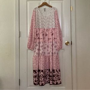 Women’s pink patchwork Noracora dress